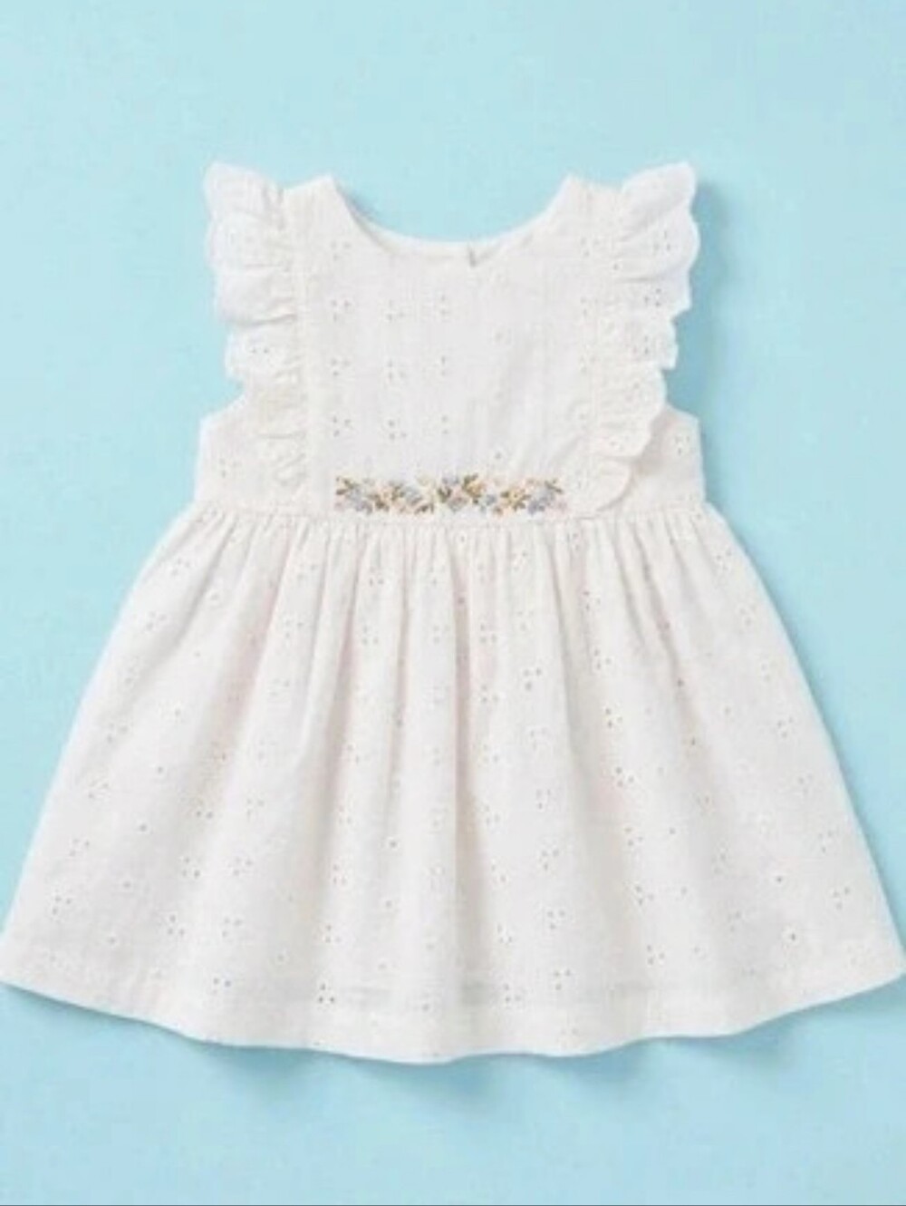 VTG Little Billy Baby Girl Pink Eyelet Heirloom Dress Embroidered Flowers